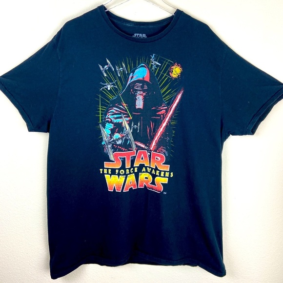 STAR WARS The Force Awakens Graphic Tee Black 2XL - Picture 1 of 5